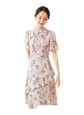 乔万尼真丝连衣裙高级感夏季女新款法式茶歇高级感气质DF2E415105
