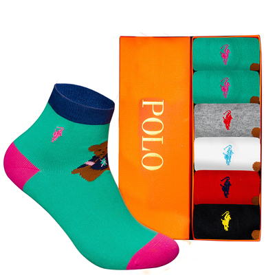 polo女士秋季中筒运动袜子