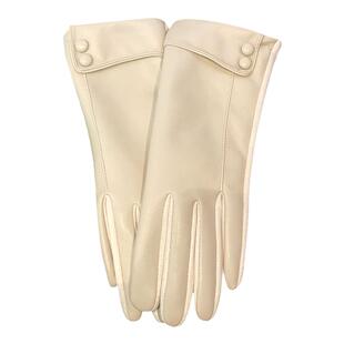 皮质德绒手套女冬季加绒加厚骑行电动车防风防寒保暖手套冬天触屏