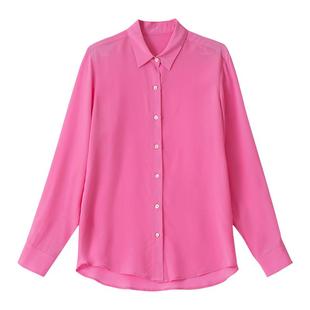 真丝上衣女新款法式桑蚕丝衬衫港风高级感衬衣宽松精致小衫外套