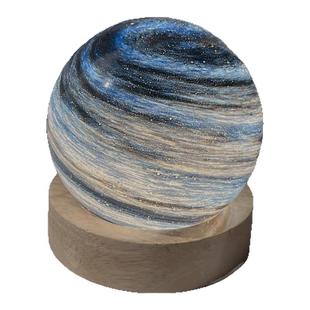 星球水晶球摆件小夜灯床头氛围卧室睡眠星空月球灯新年生日礼物女