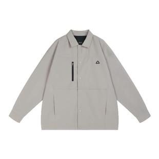 吕小虎2026年春季户外防泼水教练夹克男士翻领外套高级美式冲锋衣