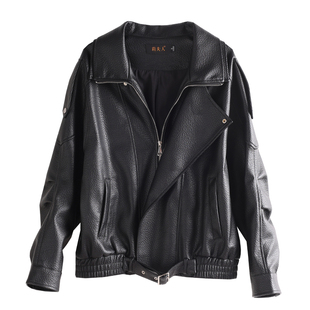 杨树林同款海宁真皮皮衣女士宽松显瘦绵羊皮夹克秋季新款休闲外套