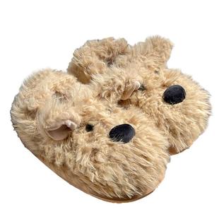 毛毛包跟拖鞋男女款西高地潦草小狗厚底棉鞋可爱学生保暖防滑秋冬