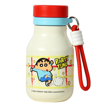 蜡笔小新吸管保温杯学生上学专用