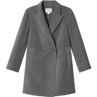 PSALTER诗篇格雷系简约中长款羊毛双面呢大衣毛呢外套冬款