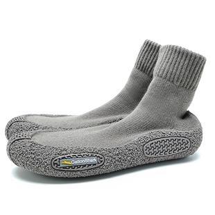 戈伦鲨秋冬加绒地板袜鞋保暖居家用室内防滑软底运动瑜伽健身跳绳