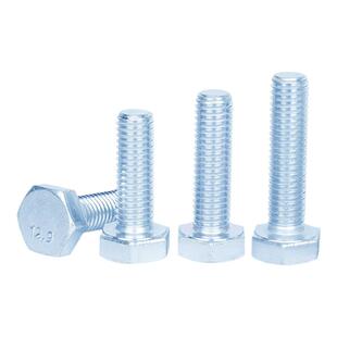 12.9级镀锌全半牙外六角高强度螺栓螺丝DIN933M6M8M10M12M14-M20