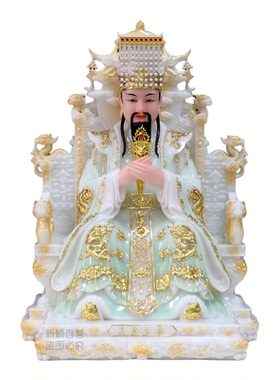 玉帝王母神像合成汉白玉
