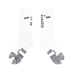 NICEID NICE高帮休闲篮球袜潮流中高筒运动袜毛巾底包裹球袜