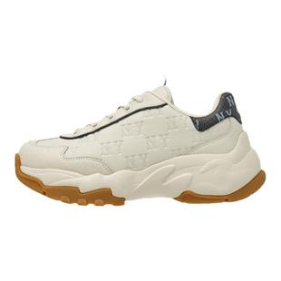 MLB官方 情侣印刻老花时尚复古老爹鞋厚底运动鞋秋冬SHBEM