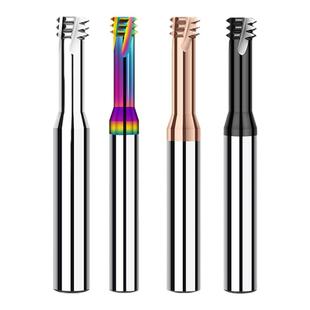 进口65度钨钢三齿铣牙刀加工中心m6螺纹铣刀不锈钢专用三牙铣牙刀