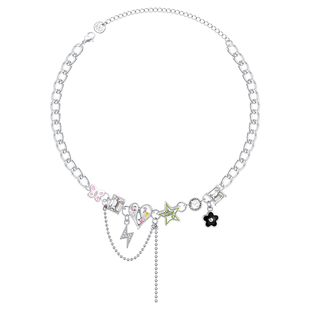 【明星同款】从爱之名电光火花项链女闪电五角星锁骨链时尚饰品