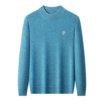 皮尔卡丹2025新款高档羊绒衫男半高领毛衣冬季加厚保暖打底羊毛衫