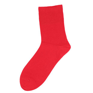 劲松老年无痕红色中筒袜男女纯棉松口不勒脚四季袜子新年袜