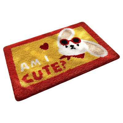 大江可爱植绒浴室专用吸水地垫