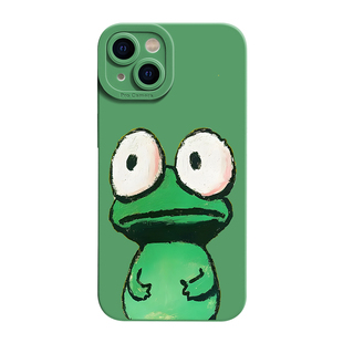 大眼小蛙iPhone17手机壳苹果14pro max个性se软简约13创意12男女15液态16硅胶7/8plus高级11新款xr保护套mini