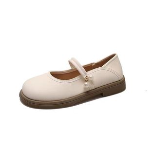 平底单鞋女2025法式夏季玛丽珍鞋子新款春秋温柔配裙子小皮鞋浅口