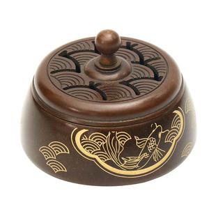 香炉家用室内纯黄铜小号迷你檀香熏香炉盘香线香炉苏工仿古手工