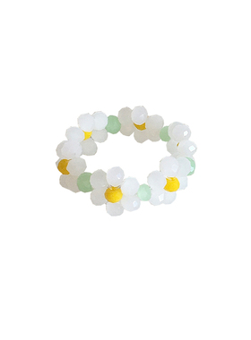 少女风水晶串珠干净甜美可爱戒指