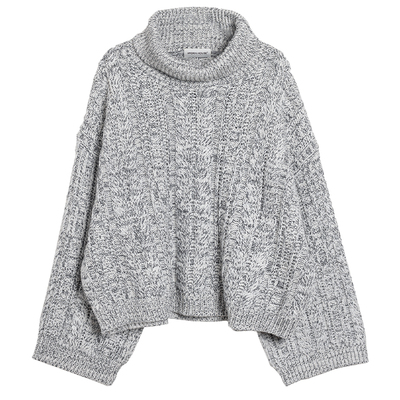 羊毛羊绒高领针织套头衫
