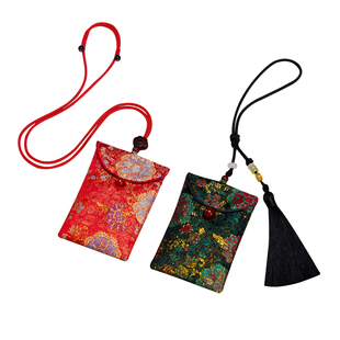 高档平安符福袋手工织锦刺绣香囊袋空袋随身护身荷包布袋车载挂件