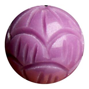 紫云母莲花单珠散珠 天然紫云母香芋紫色diy手链隔珠配珠原矿