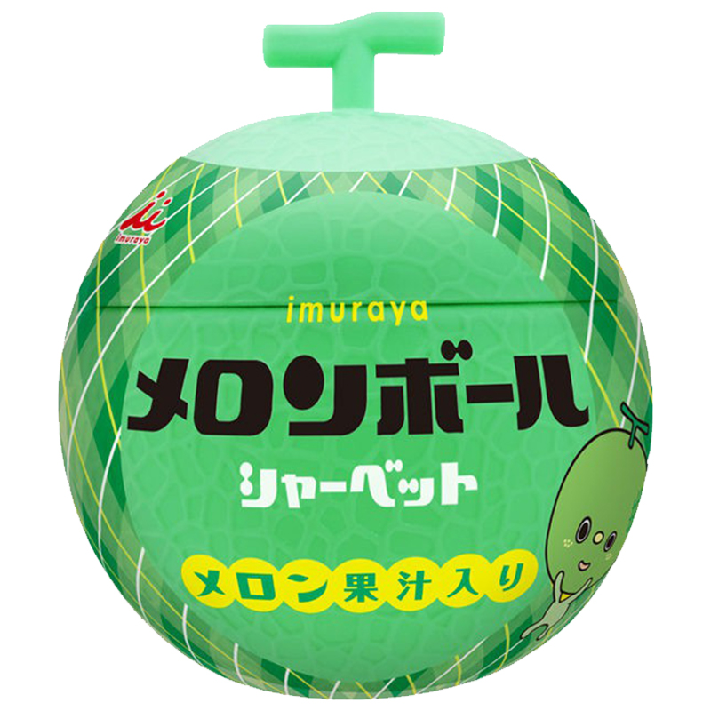 日本进口井村屋水果冰淇淋冰沙球哈蜜瓜西瓜白桃味网红冰激凌雪糕