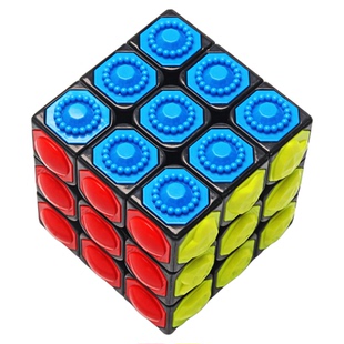 触感三阶魔方3阶比赛色弱视障盲人专用3D浮雕儿童益智玩具