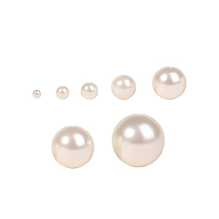 施家珍珠散珠有孔贝珠项链手链手串手工串珠正圆珠子diy材料配件