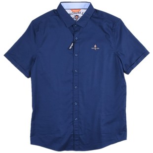 BIEM.L.FDLKK比音勒芬男装正品秋季新款纯色纯棉休闲长袖衬衫清仓