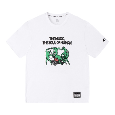 STARTER|T恤纯棉新款复古时尚百搭圆领宽松白色男女同款短袖上衣