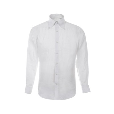 CULTUM亚麻复古商务休闲尖领透气