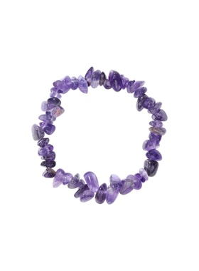 鱼头星星紫水晶碎石手链女生轻奢不规则水晶手串气质感官方正品潮