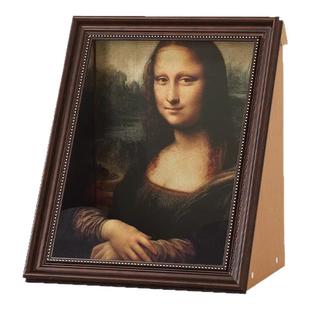 蒙娜丽莎猫抓板猫窝画框世界名画相框耐抓不掉屑瓦楞纸油画猫狗窝