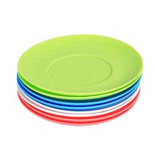 塑料盘子碟子圆形彩色小盘子凉菜拼盘餐盘圆平盘骨碟零食小吃餐碟