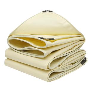 户外防雨篷布加厚刀刮布浅米色庭院遮阳挡雨网红帐篷布露台遮雨棚