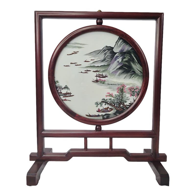 湘绣手工双面绣摆件湖南纪念品