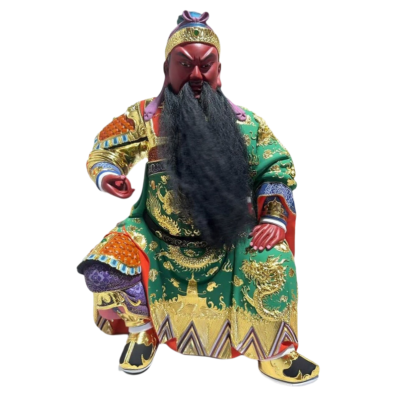 尺六关公神像脱身坐像关二爷樟木