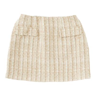 moussy非正式学院风百褶裙半身裙