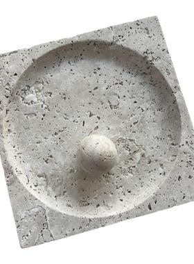 天然石材收纳日式桌面托盘