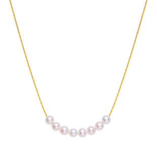 路路通天然微笑珍珠项链女 春夏小众锁骨气质百搭情人节礼物颈链