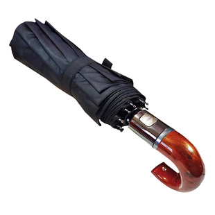 德国创意十骨全自动雨伞一键开合男士商务三折叠双人大号加固防风