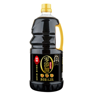 莲花酱油1.25L家用大瓶装 0添加黄豆酿造生抽酱油炒菜凉拌调味料