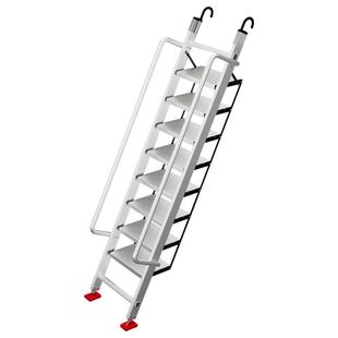 铝合金梯子家用阁楼楼梯踏步阶梯台阶加厚折叠爬梯室内专用挂梯米