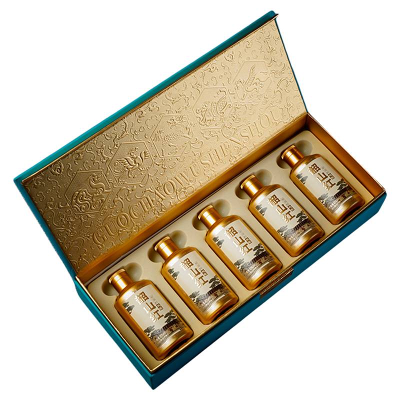 定制高档通用礼盒5支白酒包装盒手提礼品盒125ml4只装小酒瓶套装
