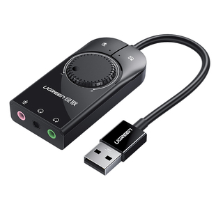 绿联USB声卡外置台式机电脑笔记本音频转换器耳机麦克风话筒音响