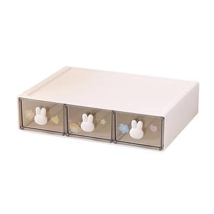 桌面收纳盒抽屉式学生ins文具整理神器亚克力办公桌书桌上置物架