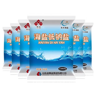 鲁晶未加碘海盐低钠盐400g减钠补钾天然无碘盐零抗结剂23.5-28.5