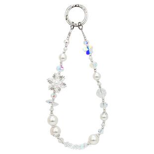 SMYIDEAL思茉伊 晶珠雪花手机挂链手机壳挂绳新款轻奢小众精致高级感ins风原创设计感限量奢珠挂饰女挂件链条